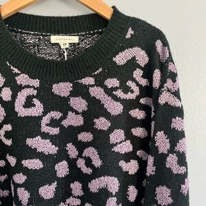 Sparkle Leopard Knit Sweater